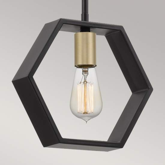 Sospensione Industrial Nordica Bismarck Acciaio Nero Terra 1 Luce E27 QZ-BISMARCK-MP-EK