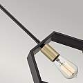 Sospensione Industrial Nordica Bismarck Acciaio Nero Terra 1 Luce E27 QZ-BISMARCK-MP-EK
