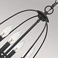 Lampadario Industrial Nordico Bradbury Acciaio Grigio Cenere 4 Luci E14 QZ-BRADBURY-4P-GK