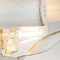Plafoniera Industrial Nordica Bradbury Acciaio Bianco Antico 2 Luci E14 QZ-BRADBURY-F-AWH