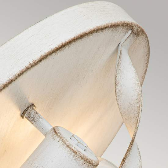Plafoniera Industrial Nordica Bradbury Acciaio Bianco Antico 2 Luci E14 QZ-BRADBURY-F-AWH