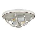 Plafoniera Industrial Nordica Bradbury Acciaio Bianco Antico 2 Luci E14 QZ-BRADBURY-F-AWH