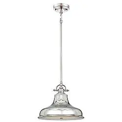 Sospensione Industrial Nordica Emery Metallo Argento Imperiale 1 Luce E27