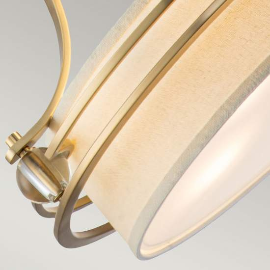 Lampadario Contemporaneo Gotham Metallo Ottone Spazzolato 4 Luci E27 QZ-GOTHAM-P-BB
