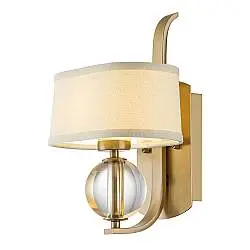 Applique Contemporanea Gotham Metallo Ottone Spazzolato 1 Luce G9 Led 3.5W