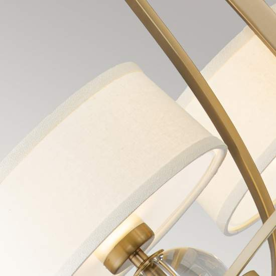 Lampadario Contemporaneo Gotham Metallo Ottone Spazzolato 4 Luci G9 Led 3.5W QZ-GOTHAM4-BB