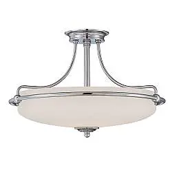 Lampada A Soffitto Contemporanea Griffin Metallo Nichel Antico 4 Luci E27