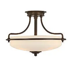 Lampada A Soffitto Contemporanea Griffin Metallo Bronzo Palladiano 3 Luci E27