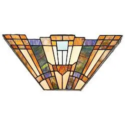 Appliques - Lampade Da Parete Tiffany Inglenook Metallo 2 Luci E14