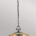 Lampadario Tiffany Kami Metallo Bronzo Vintage 3 Luci E27 QZ-KAMI-P