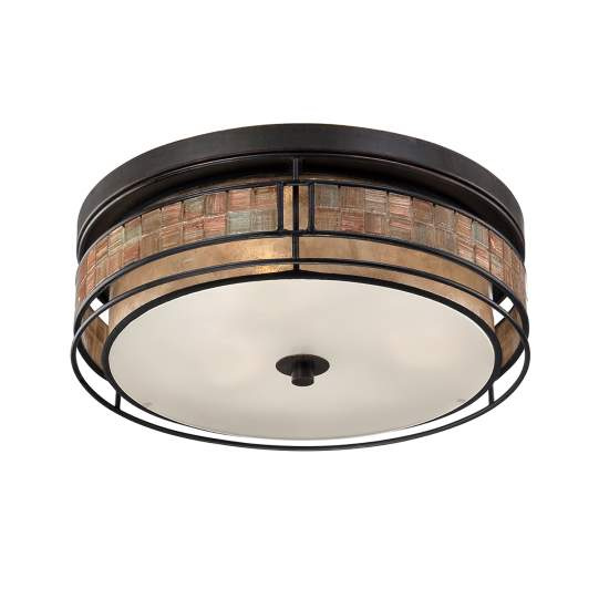 Plafoniera Contemporanea Laguna Metallo Rame Rinascimentale 3 Luci E27 QZ-LAGUNA-F-L