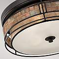 Plafoniera Contemporanea Laguna Metallo Rame Rinascimentale 3 Luci E27 QZ-LAGUNA-F-L