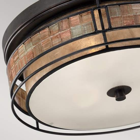 Plafoniera Contemporanea Laguna Metallo Rame Rinascimentale 3 Luci E27 QZ-LAGUNA-F-L