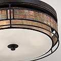 Plafoniera Contemporanea Laguna Metallo Rame Rinascimentale 3 Luci E27 QZ-LAGUNA-F-L