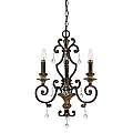 Lampadario Classico Marquette Acciaio Bronzo Heirloom 3 Luci E14 QZ-MARQUETTE3