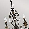 Lampadario Classico Marquette Acciaio Bronzo Heirloom 3 Luci E14 QZ-MARQUETTE3