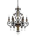 Lampadario Classico Marquette In Acciaio Bronzo Heirloom 6 Luci E14 QZ-MARQUETTE6-A