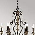 Lampadario Classico Marquette In Acciaio Bronzo Heirloom 6 Luci E14 QZ-MARQUETTE6-A