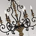 Lampadario Classico Marquette In Acciaio Bronzo Heirloom 6 Luci E14 QZ-MARQUETTE6-A
