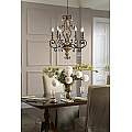 Lampadario Classico Marquette In Acciaio Bronzo Heirloom 6 Luci E14 QZ-MARQUETTE6-A