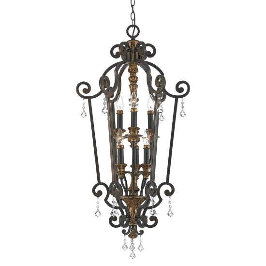 Lampadario Classico Marquette Acciaio Bronzo Heirloom 6 Luci E14 QZ-MARQUETTE6-B