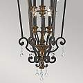 Lampadario Classico Marquette Acciaio Bronzo Heirloom 6 Luci E14 QZ-MARQUETTE6-B
