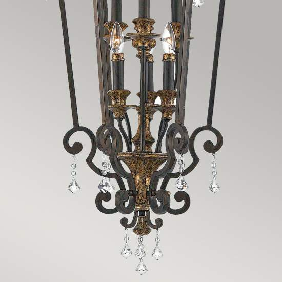 Lampadario Classico Marquette Acciaio Bronzo Heirloom 6 Luci E14 QZ-MARQUETTE6-B