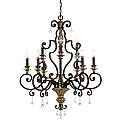 Lampadario Classico Marquette Acciaio Bronzo Heirloom 9 Luci E14 QZ-MARQUETTE9