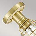Plafoniera Industrial Nordica Mixon Acciaio Ottone Spazzolato 1 Luce E27 QZ-MIXON-SF-BB