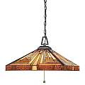 Lampadario Tiffany Stephen Metallo Bronzo Vintage 3 Luci E27 QZ-STEPHEN-3P