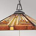 Lampadario Tiffany Stephen Metallo Bronzo Vintage 3 Luci E27 QZ-STEPHEN-3P
