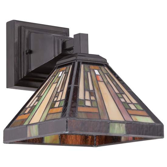 Appliques - Lampade Da Parete Tiffany Stephen Metallo Bronzo Vintage 1 Luce E27 QZ-STEPHEN1