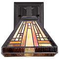 Appliques - Lampade Da Parete Tiffany Stephen Metallo Bronzo Vintage 1 Luce E27 QZ-STEPHEN1