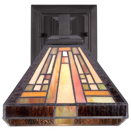 Appliques - Lampade Da Parete Tiffany Stephen Metallo Bronzo Vintage 1 Luce E27 QZ-STEPHEN1