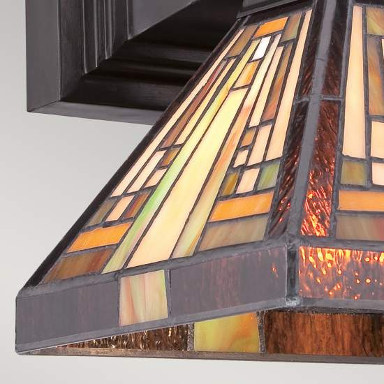 Appliques - Lampade Da Parete Tiffany Stephen Metallo Bronzo Vintage 1 Luce E27 QZ-STEPHEN1