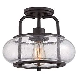 Lampada a Soffitto Industrial Nordica Trilogy Metallo Bronzo Antico 1 Luce E27