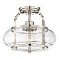 Sospensione Industrial Nordica Trilogy Metallo Nichel Spazzolato 1 Luce E27 QZ-TRILOGY-SFS-BN