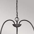 Lampadario Industrial Trilogy Metallo Bronzo Antico 3 Luci E27 3 Diffusori QZ-TRILOGY3