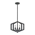 Lampadario Industrial Nordico Vanguard Acciaio Nero Antico 3 Luci E14 QZ-VANGUARD-3P-OK