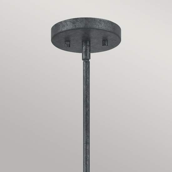 Lampadario Industrial Nordico Vanguard Acciaio Nero Antico 3 Luci E14 QZ-VANGUARD-3P-OK