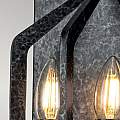 Applique Industrial Nordico Vanguard Acciaio Nero Antico 2 Luci E14 QZ-VANGUARD2-OK
