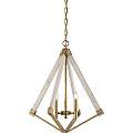 Lampadario Classico View Point Acciaio Ottone Anticato 3 Luci E14 QZ-VIEW-POINT-S