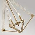 Lampadario Classico View Point Acciaio Ottone Anticato 3 Luci E14 QZ-VIEW-POINT-S