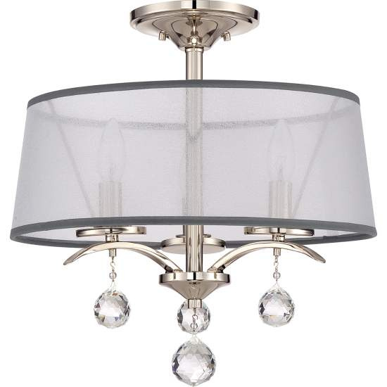 Lampadario Contemporaneo Whitney Metallo Argento Imperiale 3 Luci E14 QZ-WHITNEY-SF