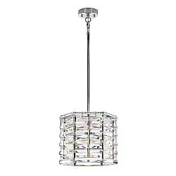 Sospensione Contemporanea Shoal Acciaio Nichel Lucido 1 Luce E27