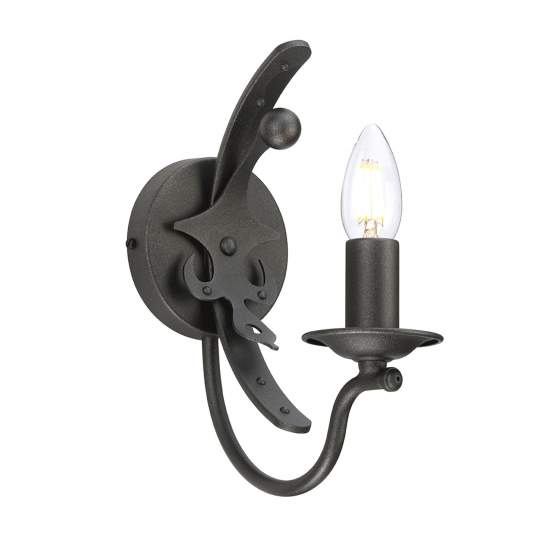 Applique Classica Windsor Acciaio Grafite 1 Luce E14 WINDSOR1-GR