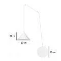 Sospensione Minimal 1 Luce Abramo In Acciao Bianco E Paralume A Cono 159/1
