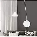 Sospensione Minimal 1 Luce Abramo In Acciao Bianco E Paralume A Cono 159/1