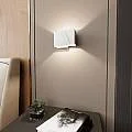 Applique Moderna 1 Luce Frost A Forma Geometrica In Acciaio Bianco 940/1