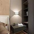 Applique Moderna 1 Luce Frost A Forma Geometrica In Acciaio Bianco 940/1